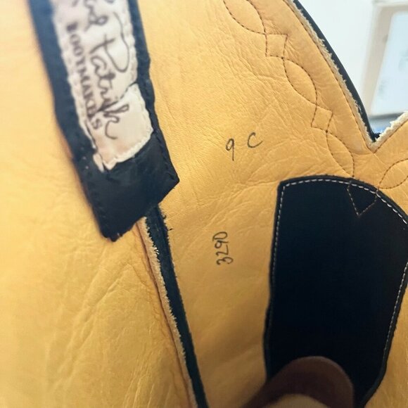 Rod Patrick Womens Cowboy Boots 9C Black Full Quill Ostrich Cowgirl Western EUC - Picture 9 of 12